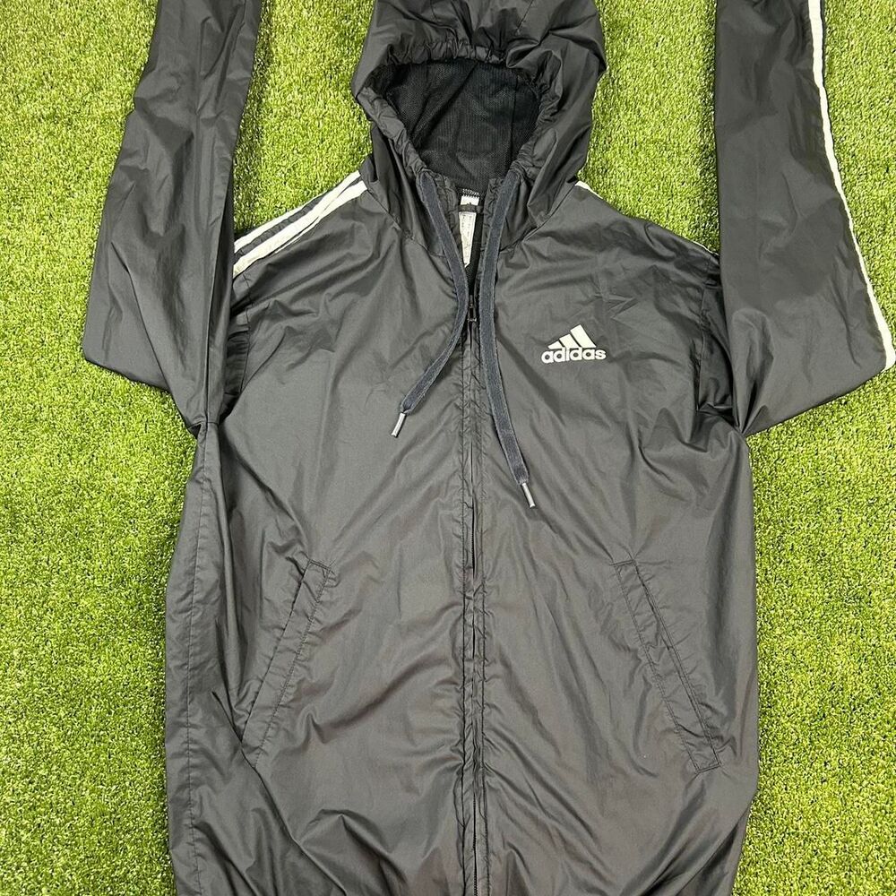 Adidas Men's Grey and Black Jacket